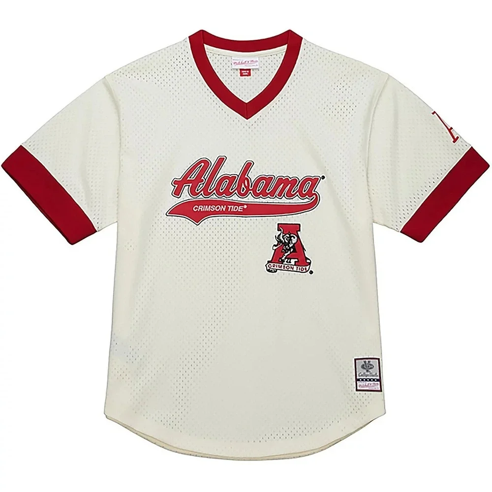 Mitchell & Ness Men's Medium Alabama Crimson Tide Vintage Logo Baseball Jersey - Picture 1 of 7